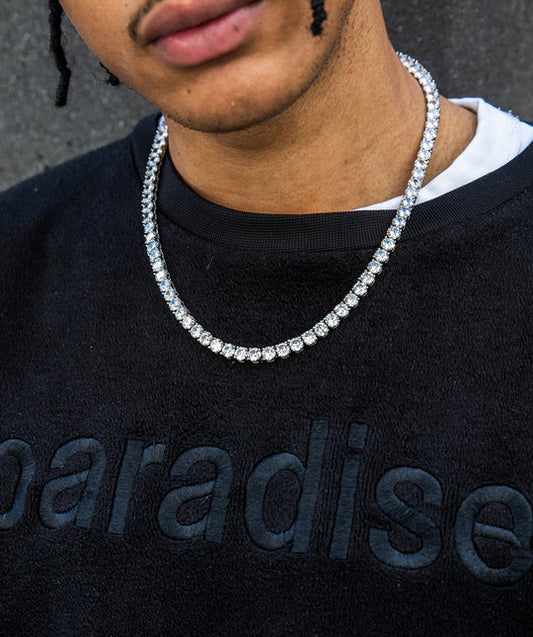 Tennis Necklace in White Gold