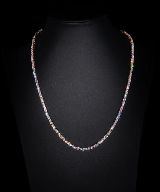 Tennis Necklace in Rose Gold